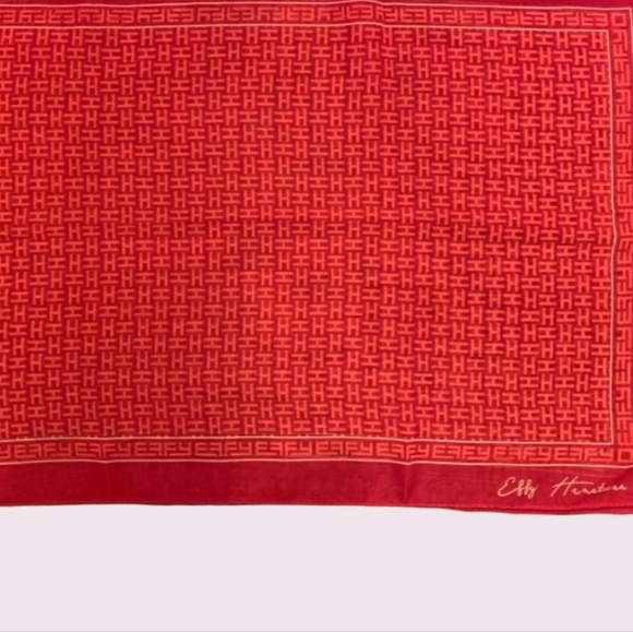 NWT Effy Monogram Scarf Fuchsia & Pink Long Head & Hair scarf - Picture 5 of 7